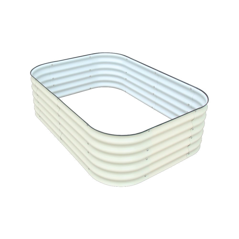 Raised Garden Bed 17'' Tall 6-In-1 Galvanised (White)