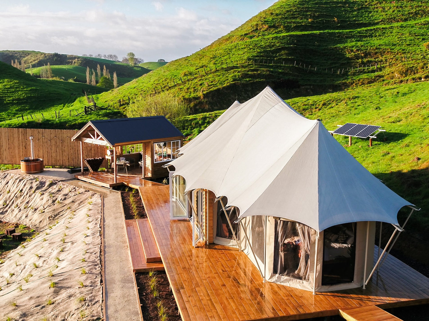 Powering Your Off-Grid Glamping Site or Airbnb Cabin with GridFree Solar in Rural New Zealand