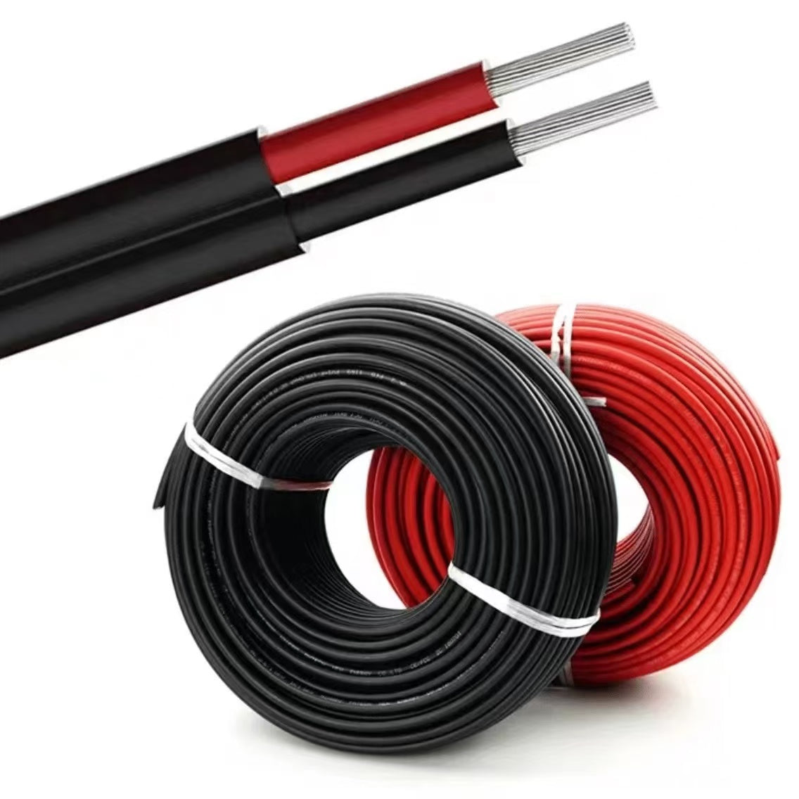 10mm² Twin Core Solar Cable Double Insulated - 100m Roll