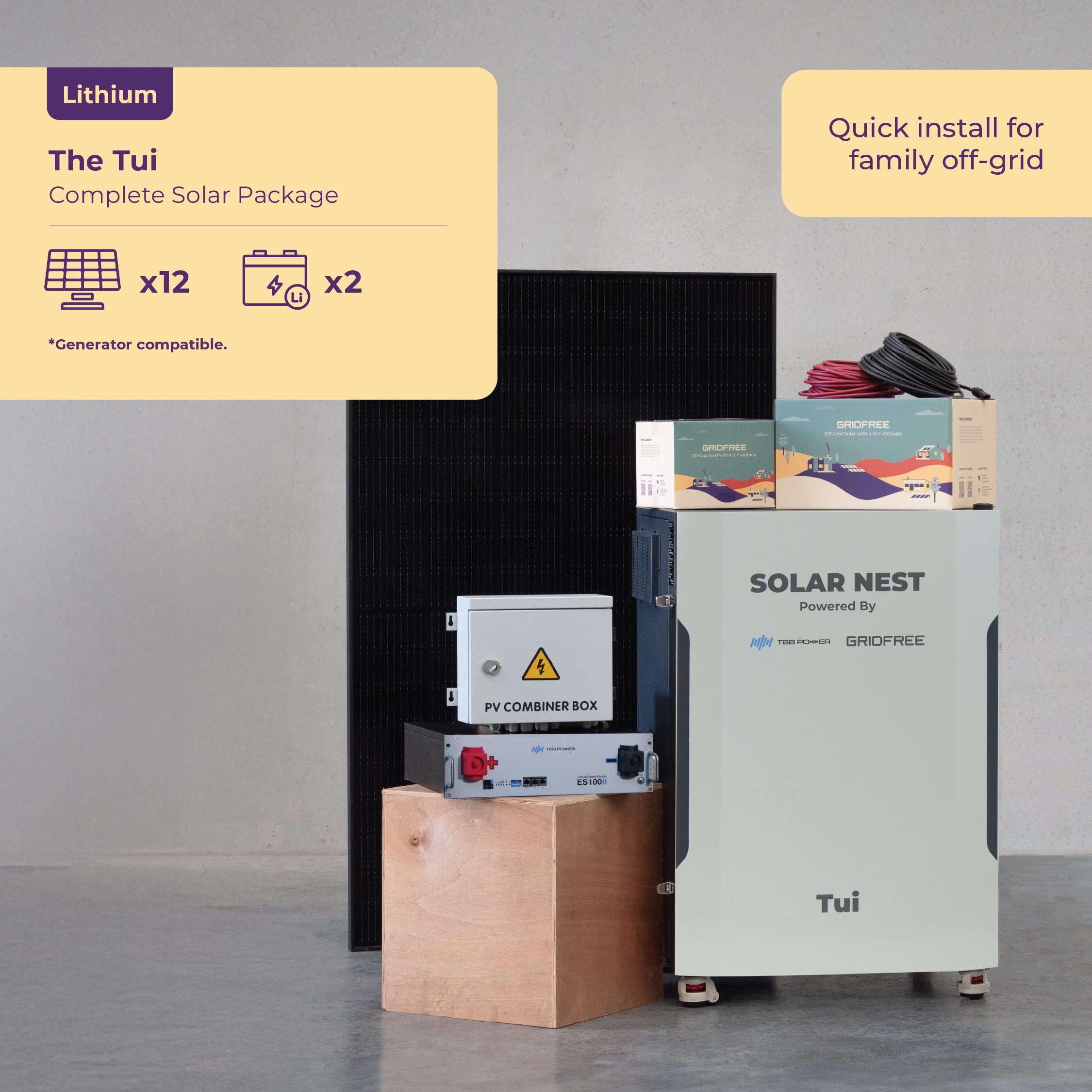 The Tui Solar Nest | All-In-One Cabinet Off-Grid Solar System