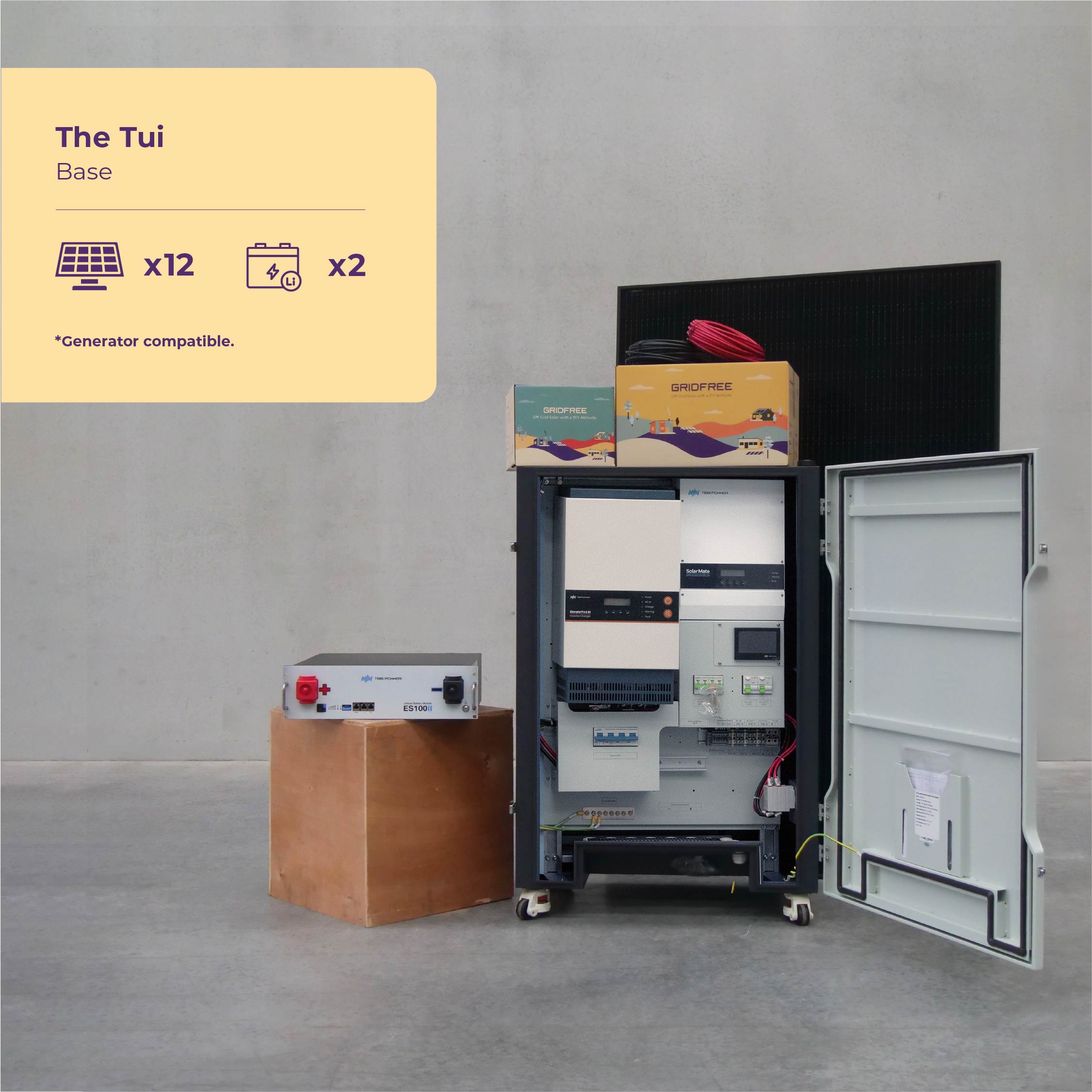 Tui Solar Nest | All-In-One Cabinet Solution