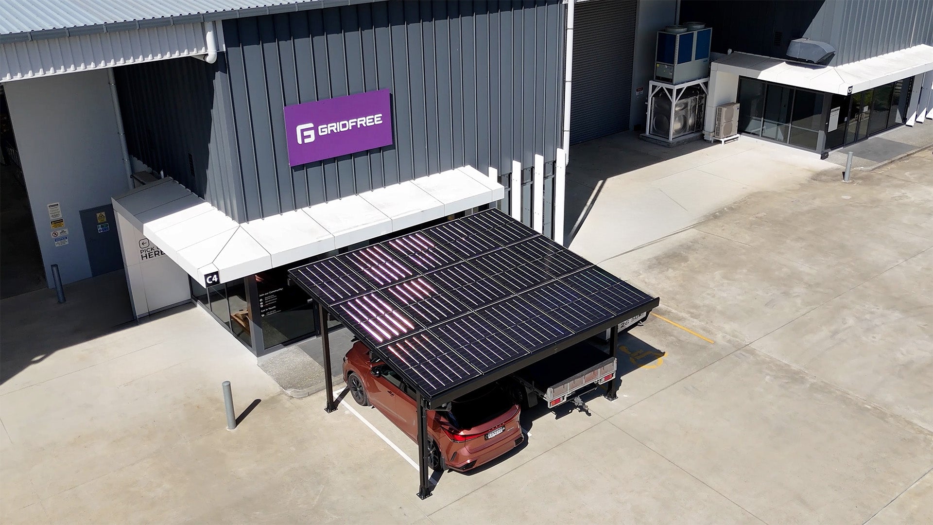 GridFree Double Solar Carport - 7.125kW | 15 x 475W Solar Panels