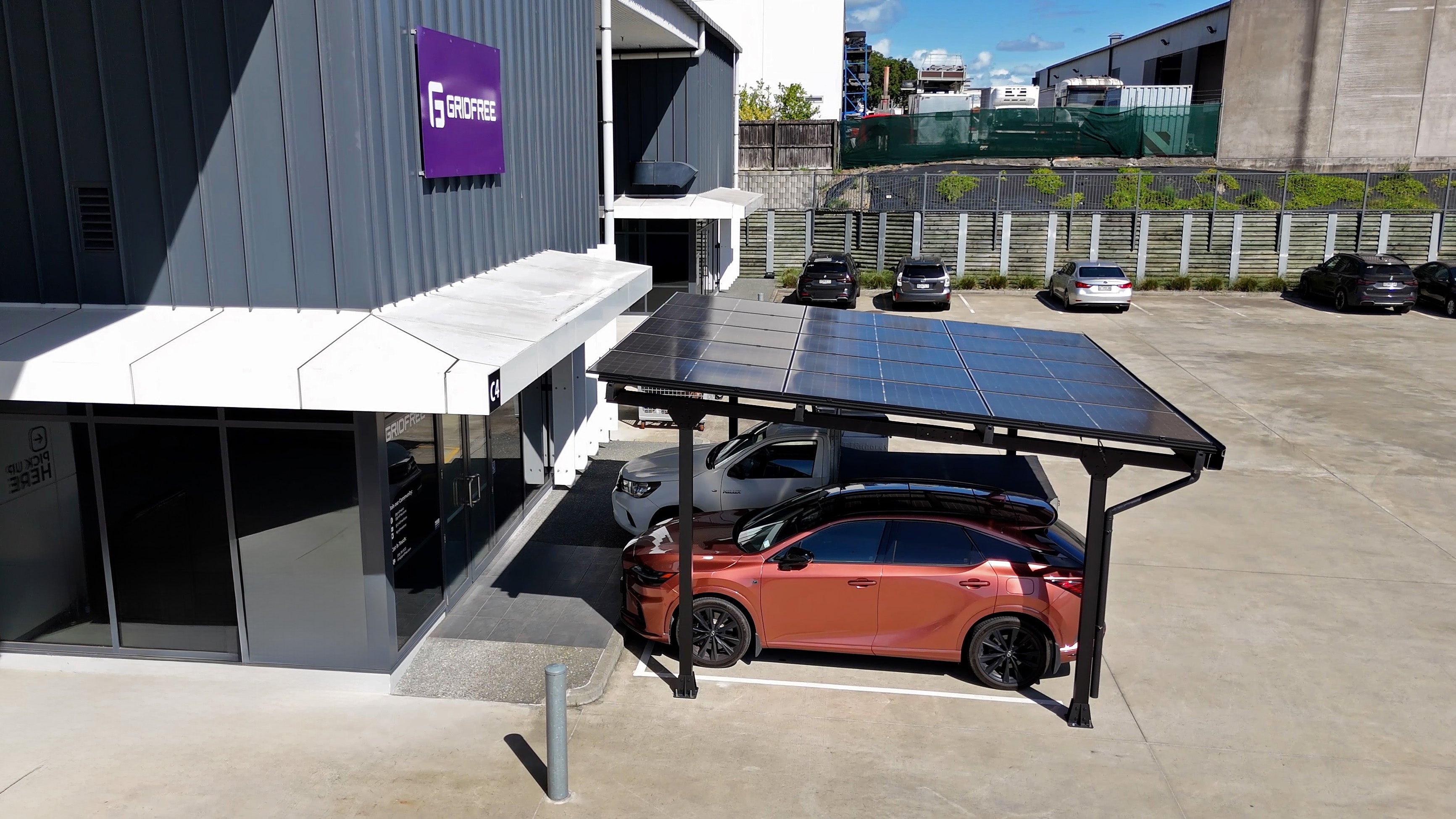 GridFree Double Solar Carport - 7.125kW | 15 x 475W Solar Panels
