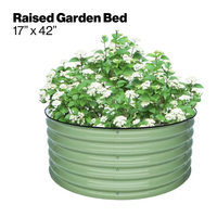 Raised Garden Bed 17'' Tall Round - Galvanised