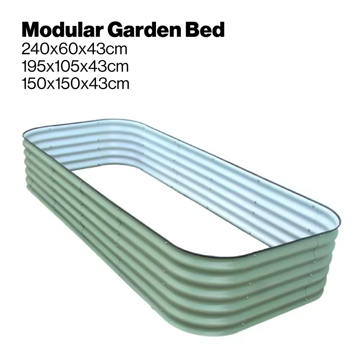 Modular Raised Garden Bed 17'' Tall 12-In-1 Galvanised