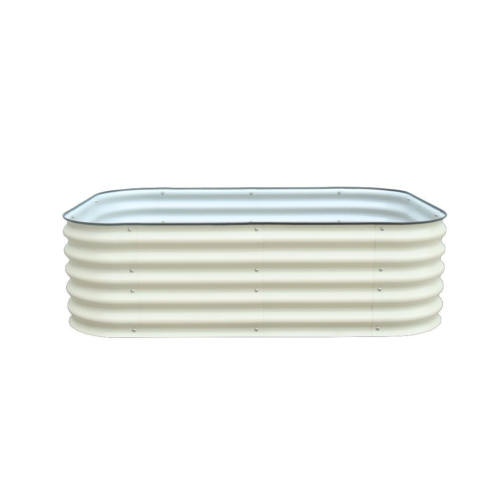 Raised Garden Bed 17'' Tall 6-In-1 Galvanised (White)