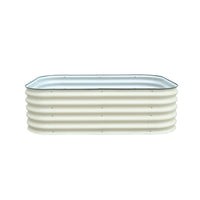Raised Garden Bed 17'' Tall 6-In-1 Galvanised (White)