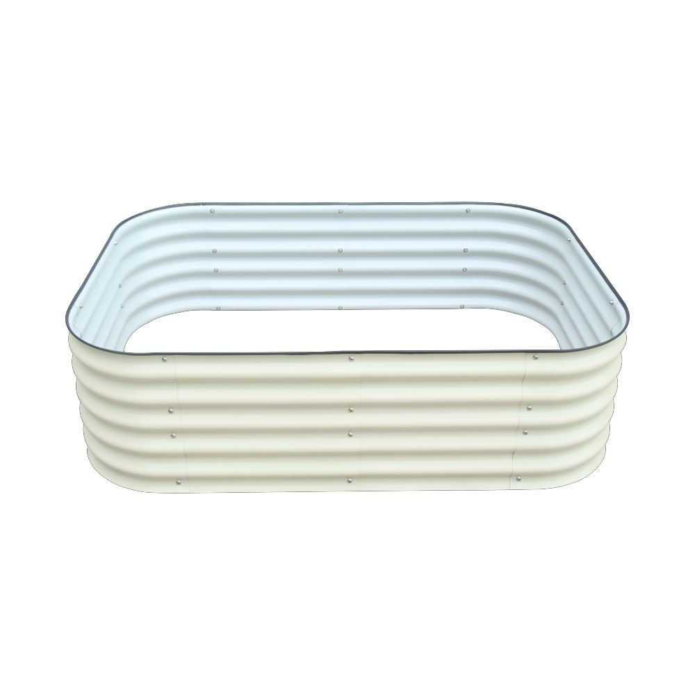 Raised Garden Bed 17'' Tall 6-In-1 Galvanised (White)