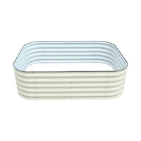 Raised Garden Bed 17'' Tall 6-In-1 Galvanised (White)
