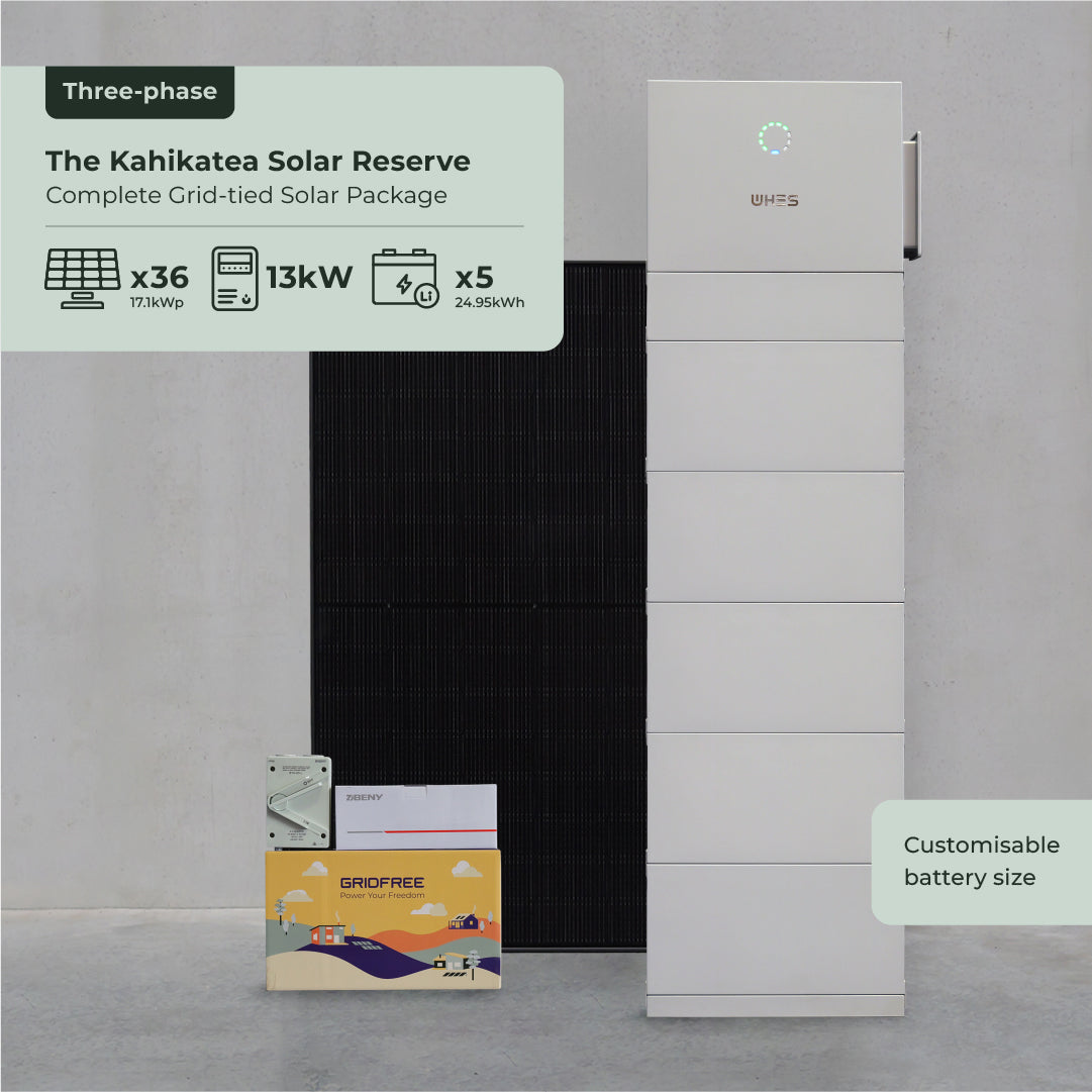 The Kahikatea Solar Reserve | 13kW 3-Phase Grid-Tied Solar System