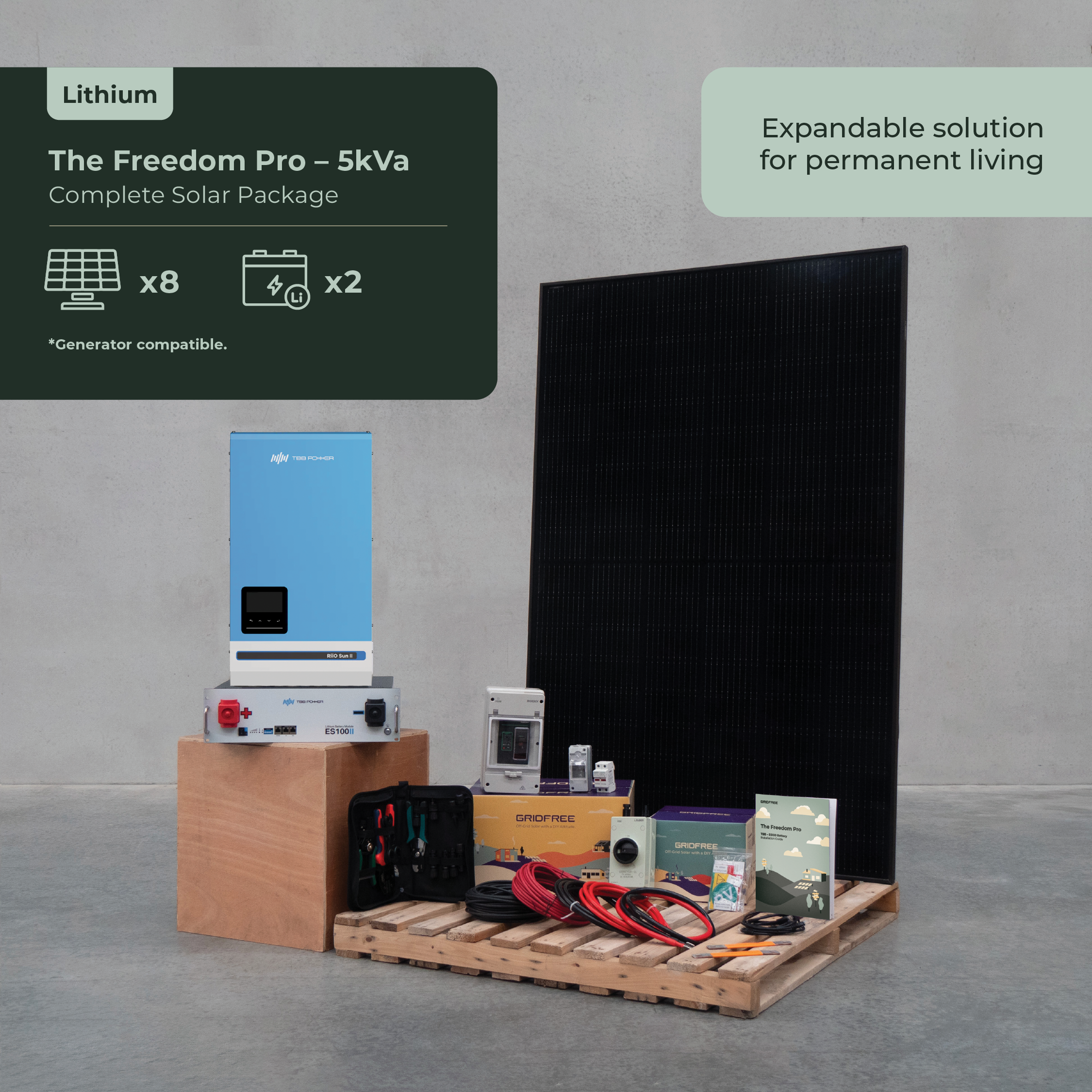 Expandable off-grid solar system for full-time living in NZ homes