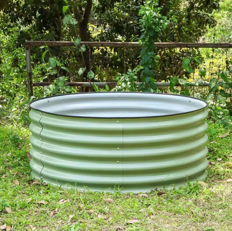 Raised Garden Bed 17'' Tall Round - Galvanised