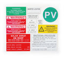 Solar PV Warning label kit