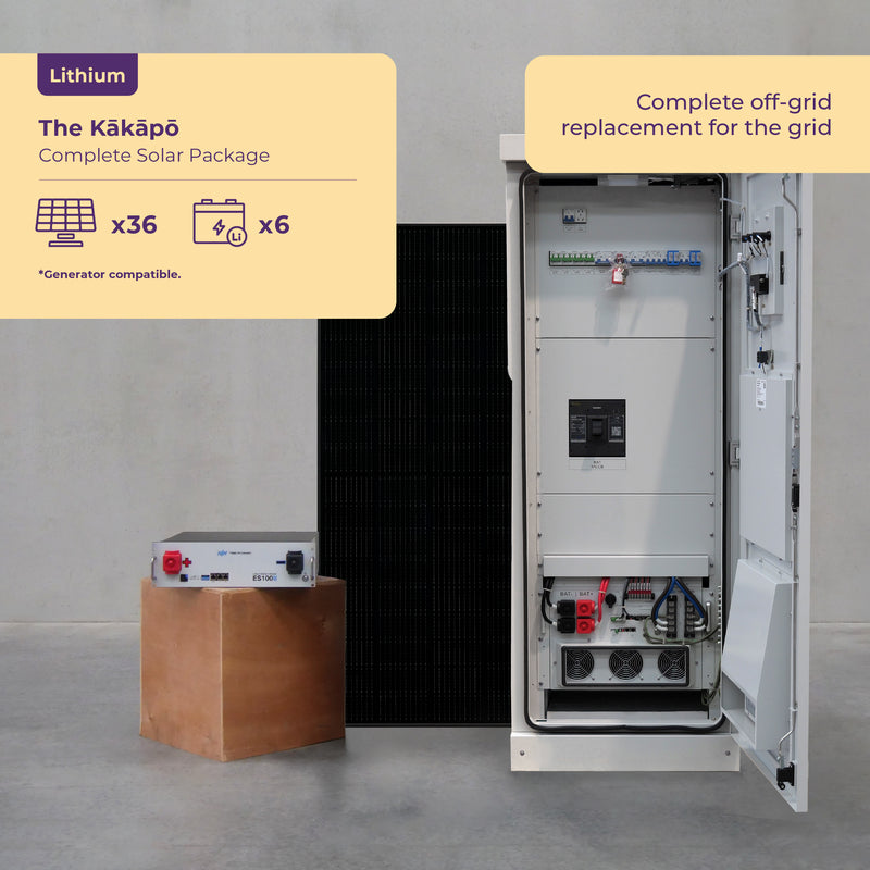 The Kākāpō Solar Nest |  All-In-One Cabinet Off-Grid Solar System