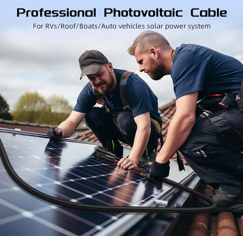 6mm² Solar Cable Red&Black - 10 meters with MC4