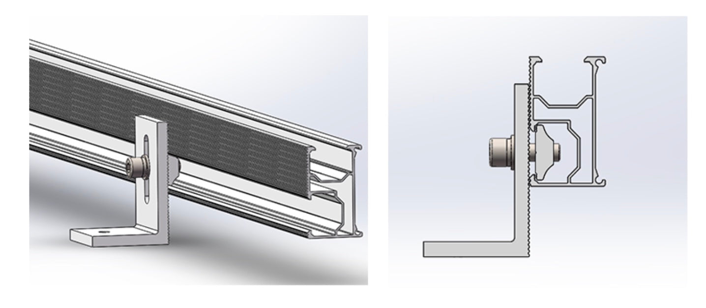Universal L-Feet Roof Mount - 4 Panel