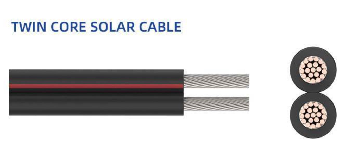 10mm² Twin Core Solar Cable - 100 meter roll