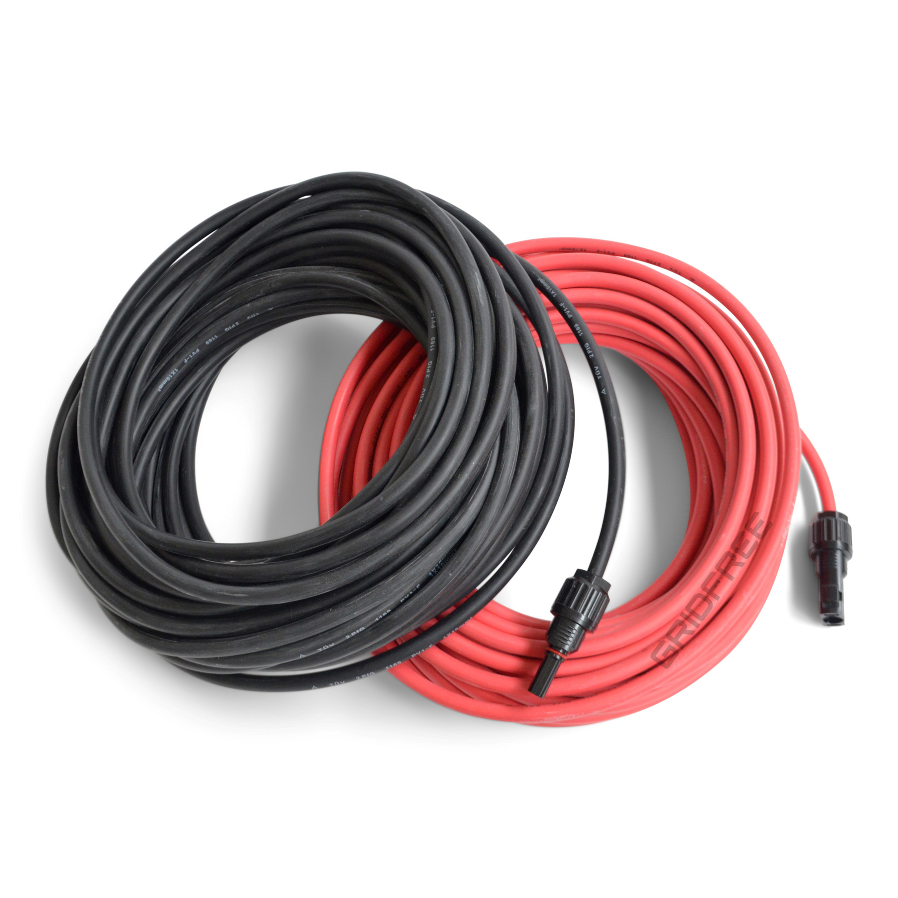 Black And Red 3 Metres / 10 Feet 4mm2 Solar Panel Cable Extension